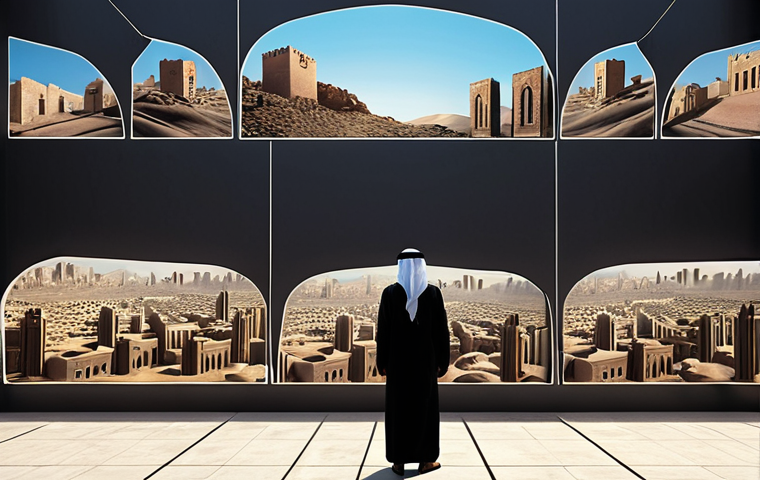**Prompt 1: From Traditional Walls to Crowdfunding Wings.**
A compelling visual of an Arab entrepreneur's transformation. On one side, a frustrated individual stands before a massive, dark, and impenetrable wall representing traditional finance, with shadows casting over them. On the other side, the same entrepreneur is seen smiling, uplifted, and surrounded by a diverse, supportive community of people. They are looking at bright digital screens displaying a successful crowdfunding campaign, with light emanating from the screens. The scene shifts from a rigid, isolated struggle to a vibrant, connected triumph, set against a subtle modern Arab cityscape backdrop.