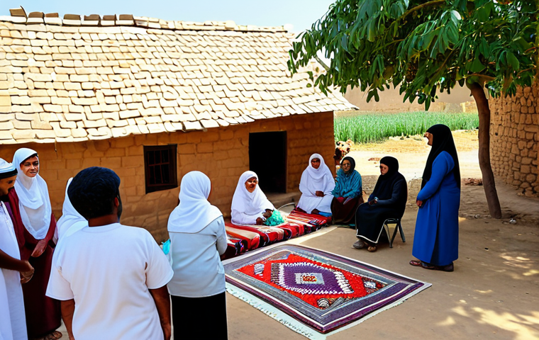 크라우드펀딩이 미치는 사회적 영향 - **Prompt 1: Community Empowerment and Trust in an Arab Setting**
    "A vibrant and bustling scene i...