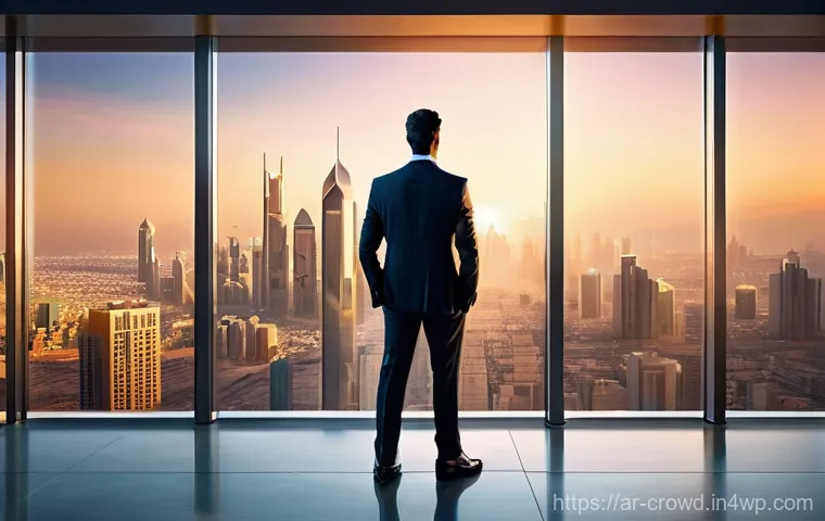 크라우드펀딩 투자자의 시장 조사 방법 - **Prompt:** A sophisticated, modern business executive of Arab descent, wearing a sharp, tailored su...
