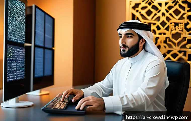 크라우드펀딩의 투자 매력 요소 분석 - A modern Middle Eastern entrepreneur in traditional attire sitting confidently at a sleek workspace,...
